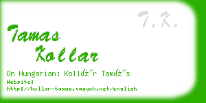 tamas kollar business card